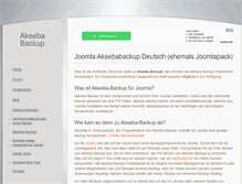 Tablet Screenshot of akeeba-backup.de